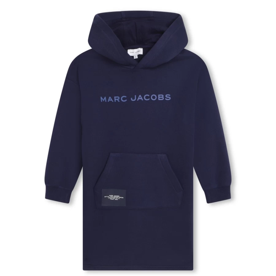 MARC JACOBS Navy Cotton Dress for Girls - Straight Fit Rich Cotton Dress