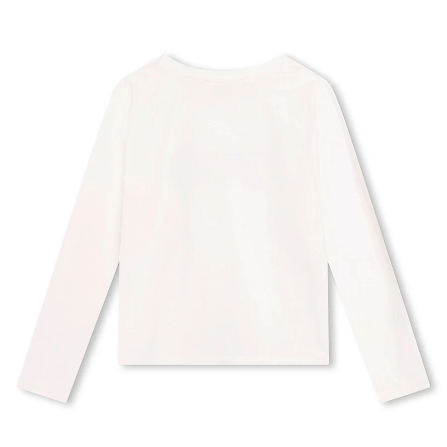 MICHAEL KORS Girls' Off-White Printed Cotton T-Shirt