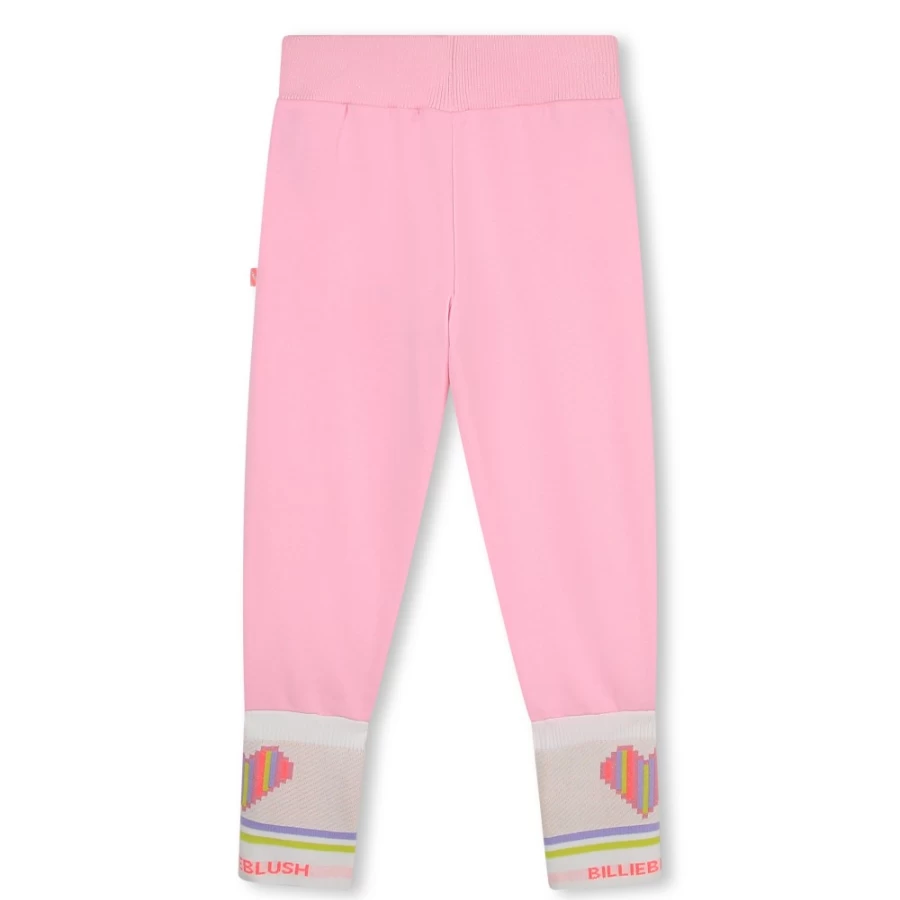 BILLIEBLUSH Pink Fleece Jogging Pants for Girls - Soft Comfortable Workout Bottoms