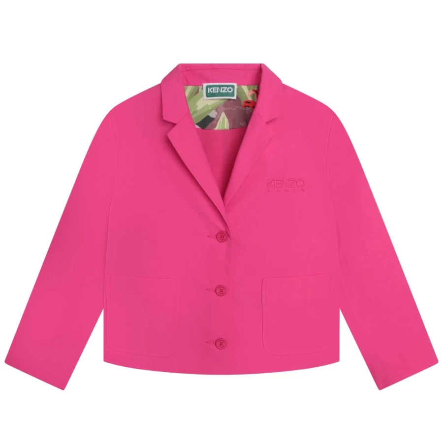KENZO KIDS Girls Raspberry Blazer - Stylish Suit Jacket for Kids