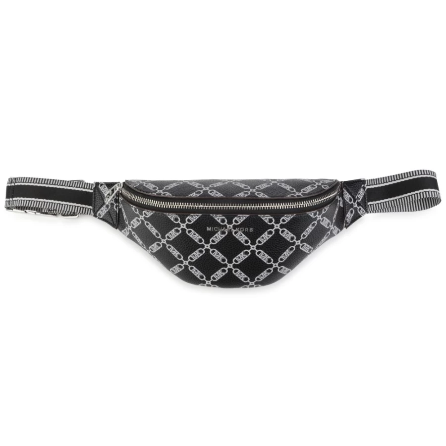 MICHAEL KORS Black Printed Belt Bag for Women - Stylish Crossbody Fanny Pack