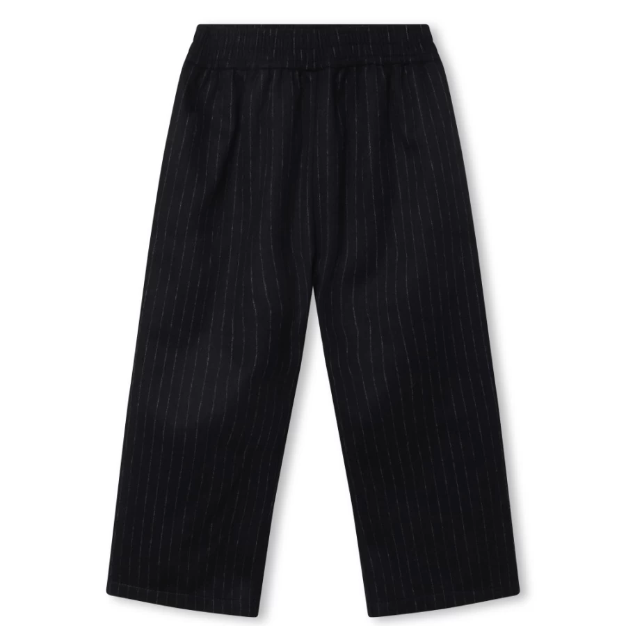KENZO KIDS Girls Navy Striped Flannel Trousers for Kids
