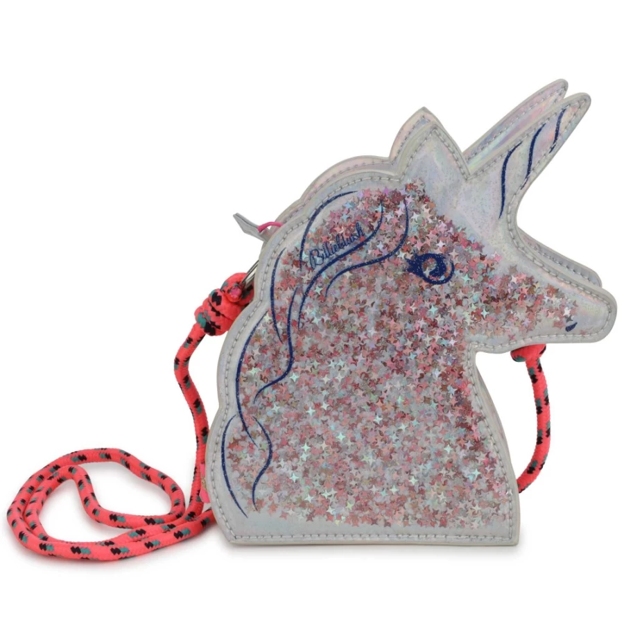 BILLIEBLUSH White Unicorn and Star Handbag for Girls - Fantasy Themed Kids Purse