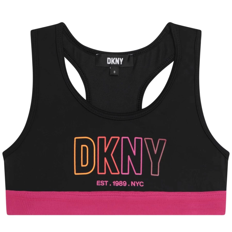 DKNY Girls' Black Two-Piece Swimwear | Stylish Bikini for Teens