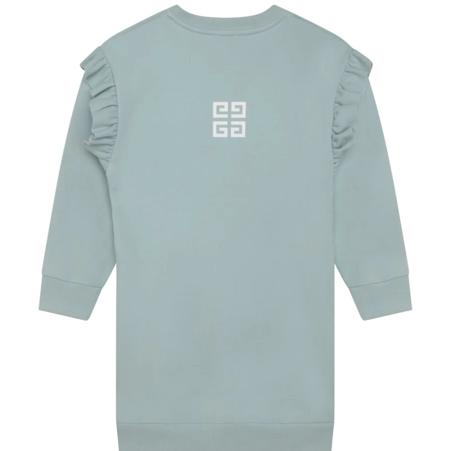 Givenchy Pale Blue Straight Fleece Dress for Girls