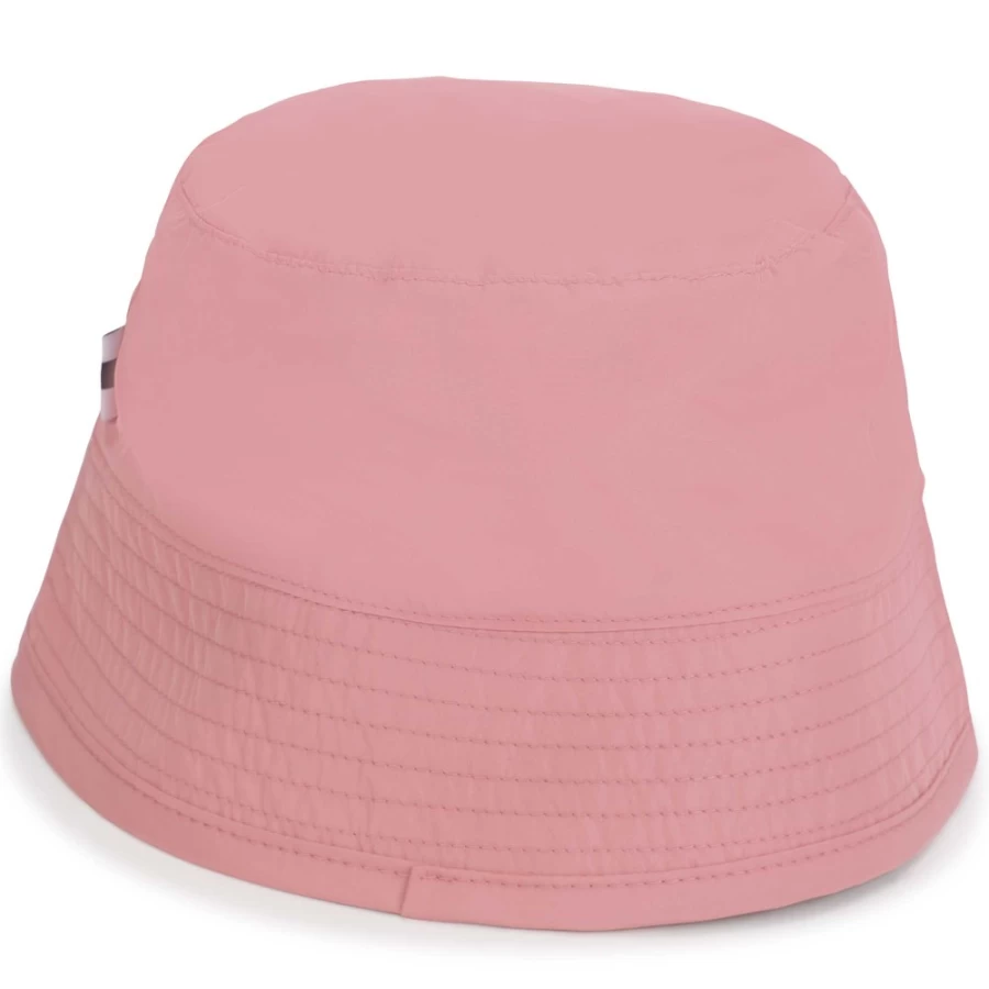 AIGLE Girls' Pink Plain Sun Hat With Label - Stylish & Comfortable Summer Hat for Kids