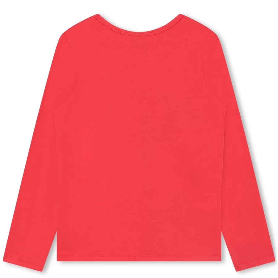 MICHAEL KORS Girls Fuschia Long-Sleeved T-Shirt for Kids