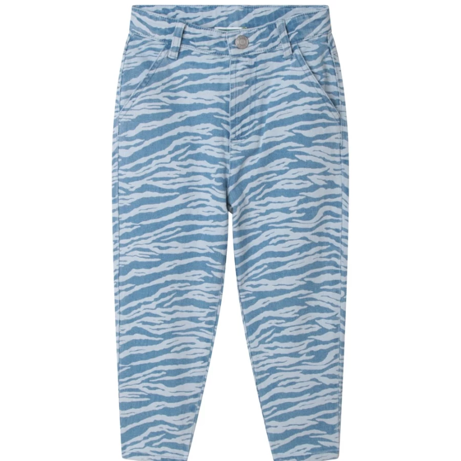 KENZO KIDS Girls' Pale Blue Denim Trousers for Kids