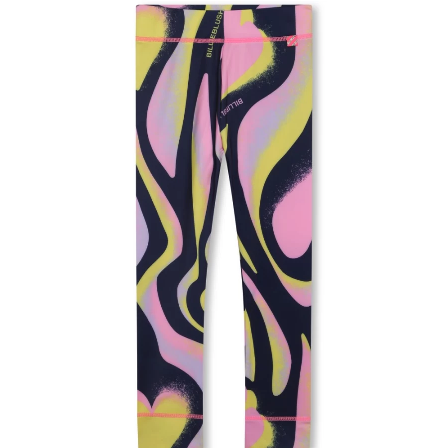 BILLIEBLUSH Navy Printed Stretch Leggings for Girls - Comfortable & Stylish
