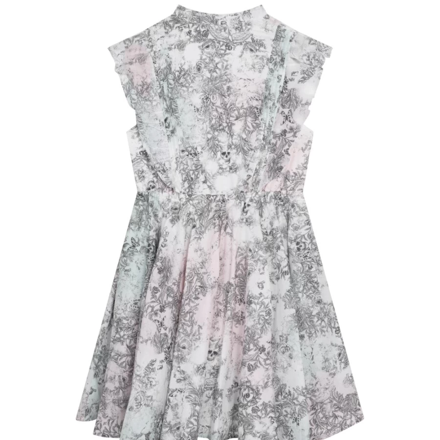 ZADIG & VOLTAIRE Girls' White Buttoned Floral Print Dress