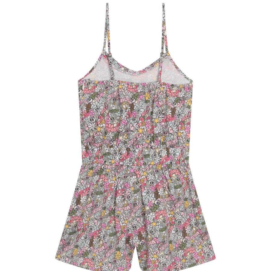 ZADIG & VOLTAIRE Girls Raspberry Printed Shorts Playsuit - Floral Summer Romper