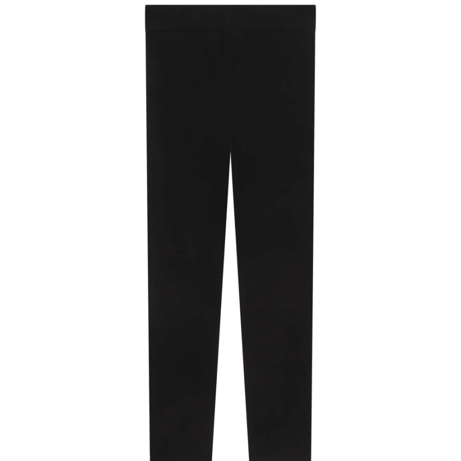 MICHAEL KORS Girls Black Stretch-Cotton Athletic Leggings for Sports & Active Wear