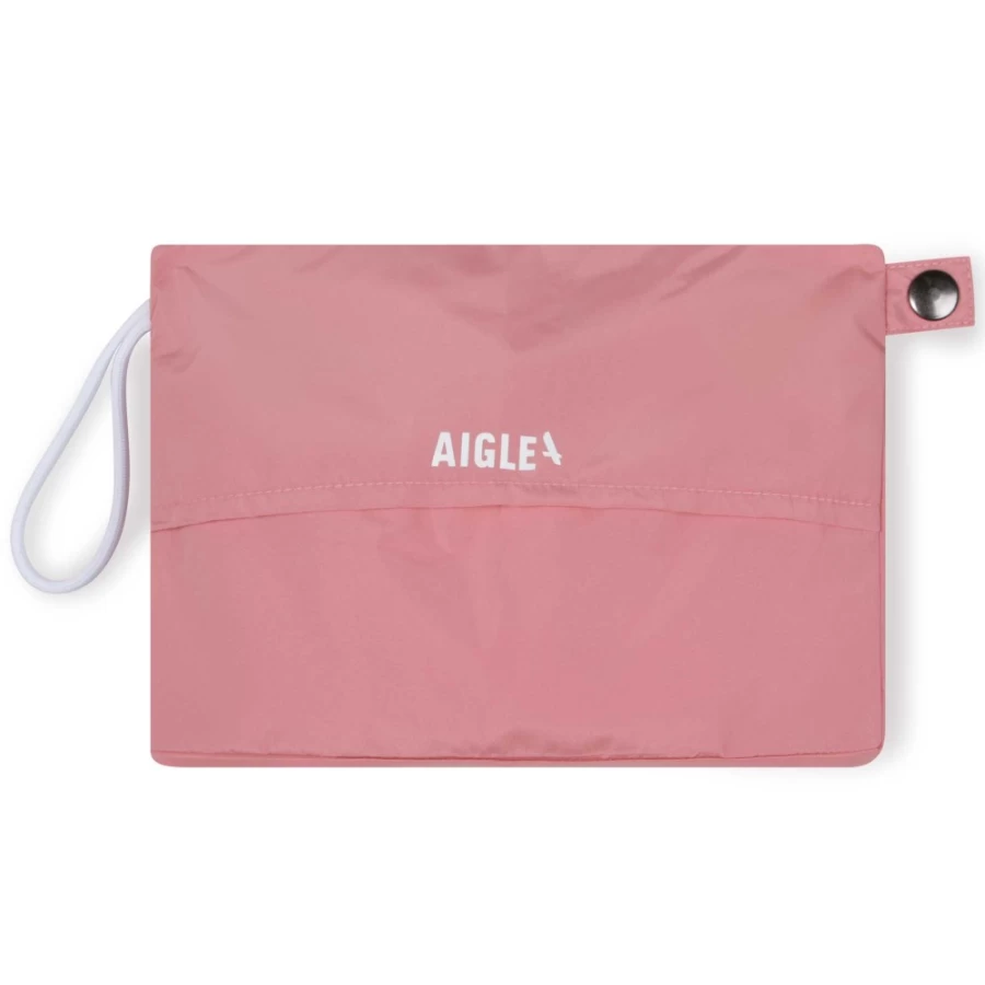 AIGLE Girls' Pink Water-Repellent Windbreaker Jacket for Outdoor Activities