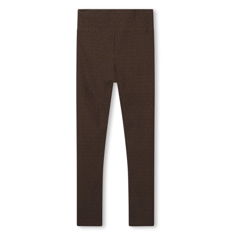 MICHAEL KORS Girls' Chocolate Brown Logo-Print Leggings for Kids