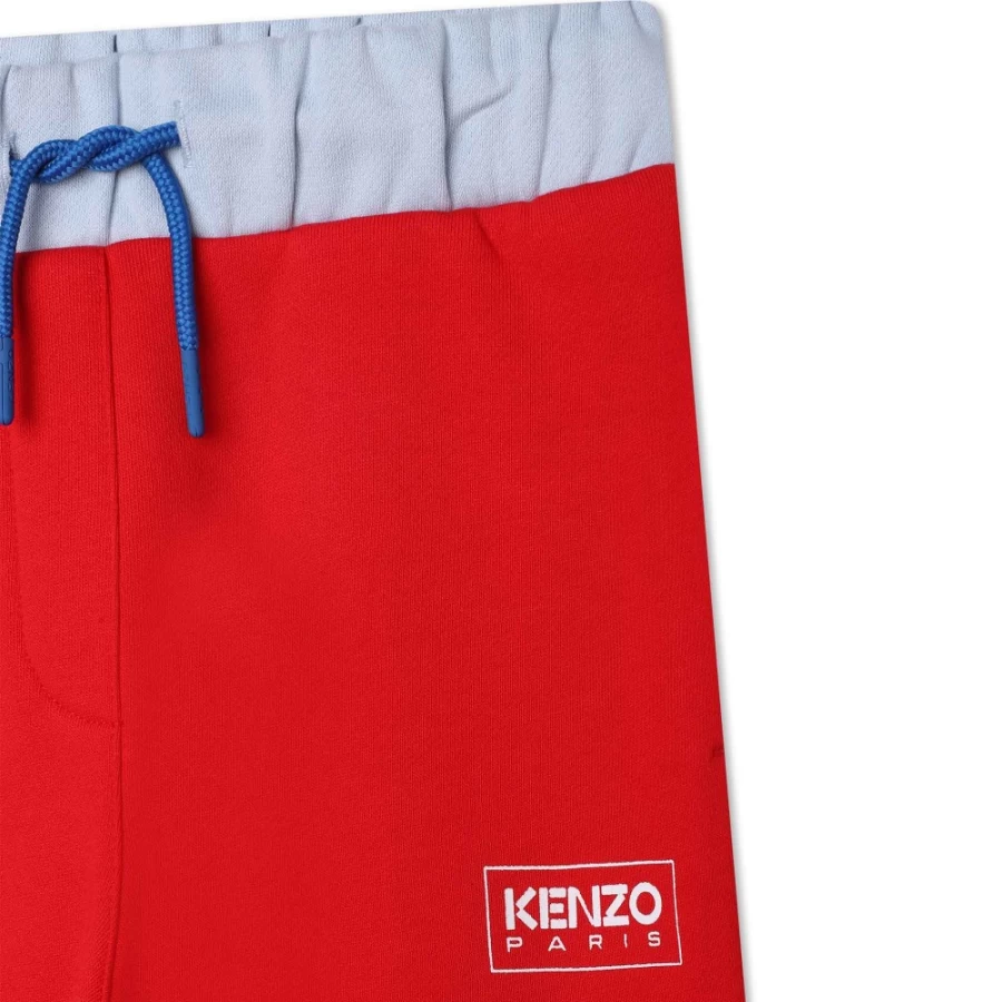 KENZO KIDS Girls' Bright Red Fleece Jogging Pants for Comfort & Style