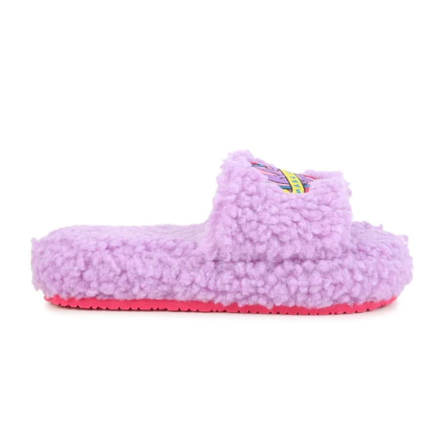 MARC JACOBS Girls' Printed Fleece Slides - Soft & Stylish Comfort