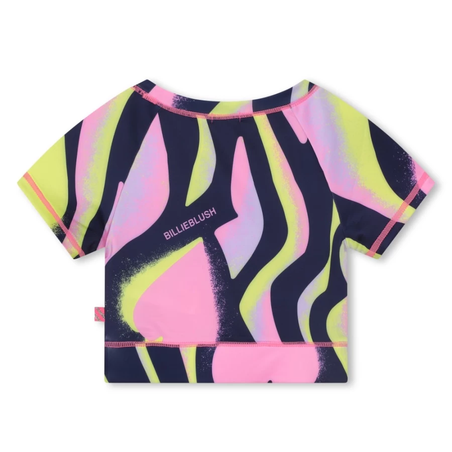 BILLIEBLUSH Navy Short-Sleeved T-Shirt for Girls - Casual Cotton Top