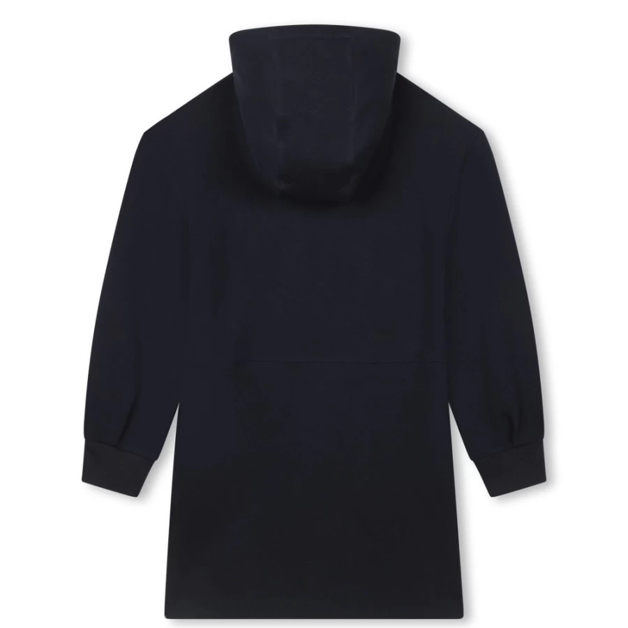 LANVIN Navy Fleece Sweatshirt Dress for Girls - Cozy Winter Pullover