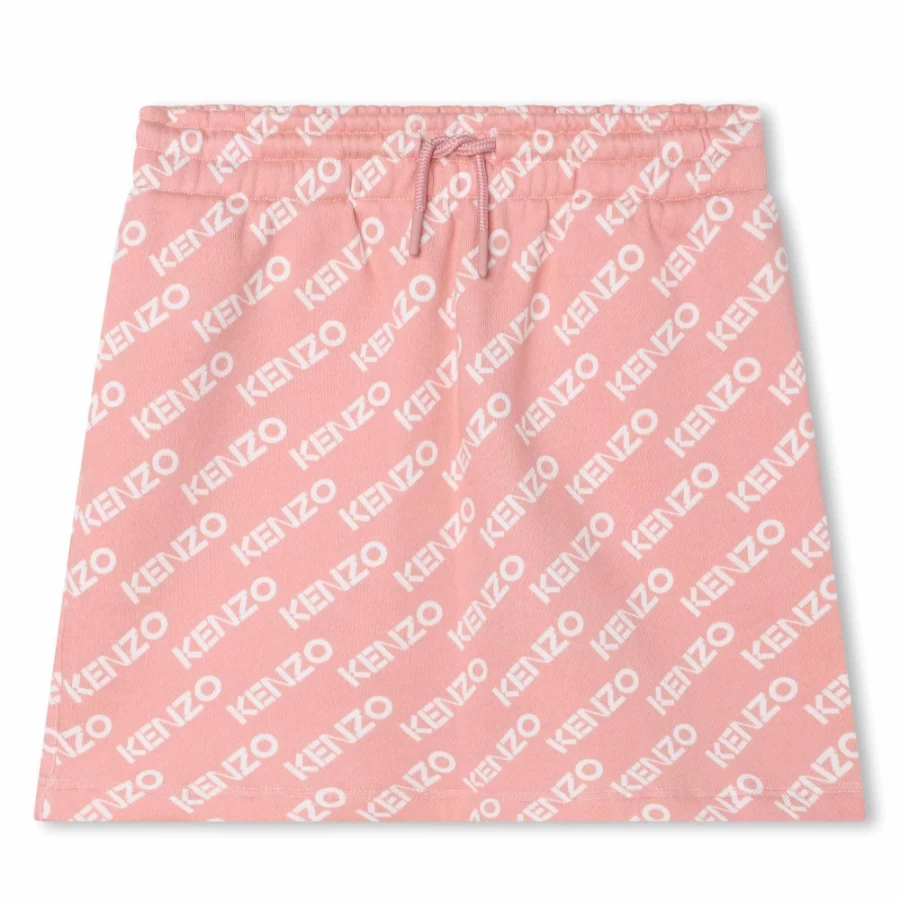 KENZO KIDS Girls' Nude Printed Fleece Skirt - Soft & Stylish Winter Wear