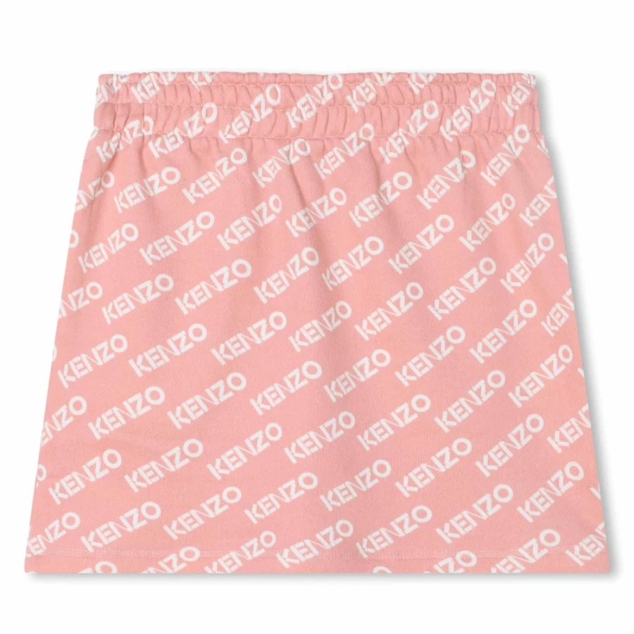 KENZO KIDS Girls' Nude Printed Fleece Skirt - Soft & Stylish Winter Wear