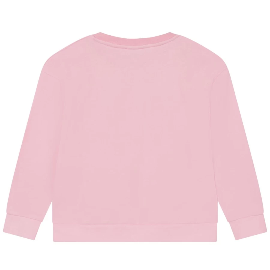 SONIA RYKIEL Girls Pink Washed Pink Fleece Sweatshirt - Soft & Cozy Pullover