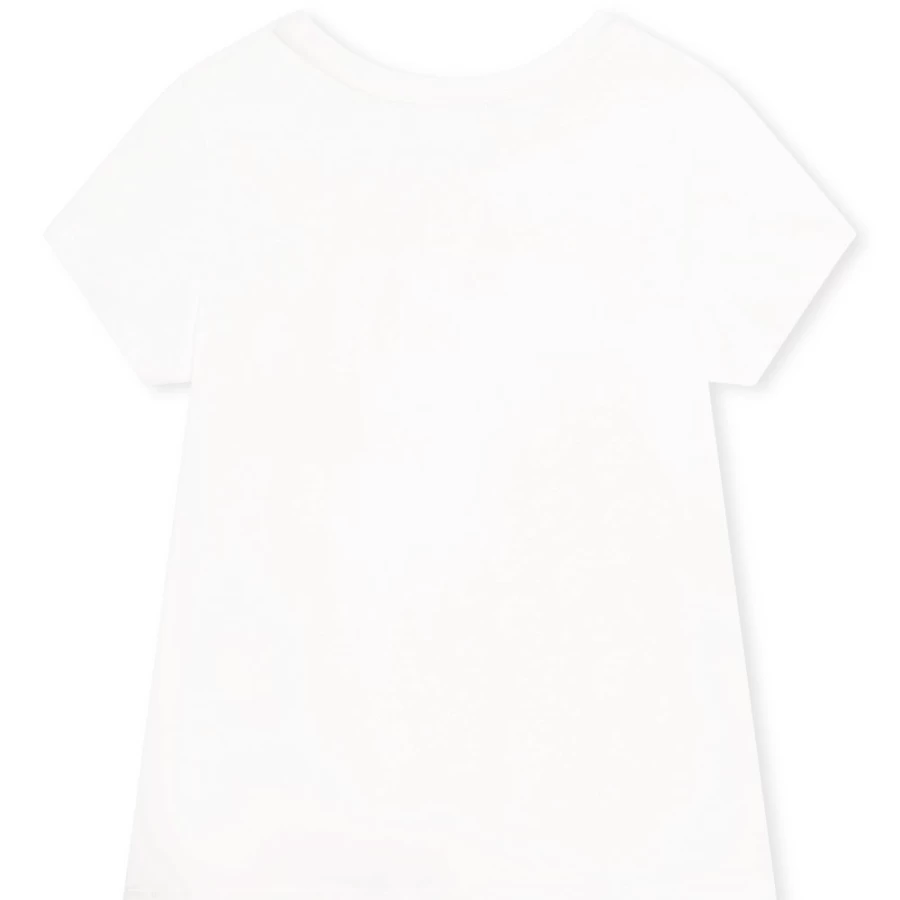 LANVIN Girls' Off-White Lace-Print T-Shirt | Fashionable & Comfortable Top