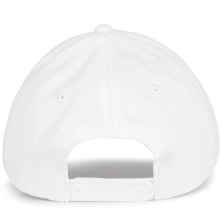 DKNY Girls' White Adjustable Cotton Cap – Stylish & Comfortable