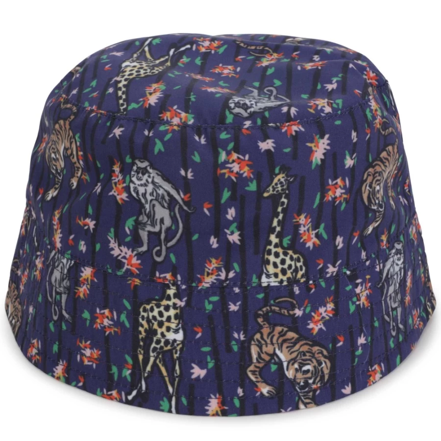 KENZO KIDS Blue Bucket Hat for Girls - Stylish Sun Protection Summer Hat