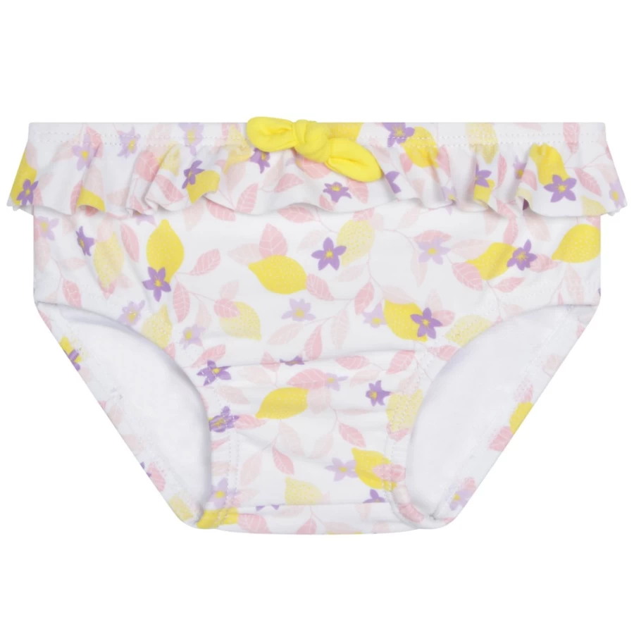 CARREMENT BEAU Girls' White Patterned Swimsuit Bottoms
