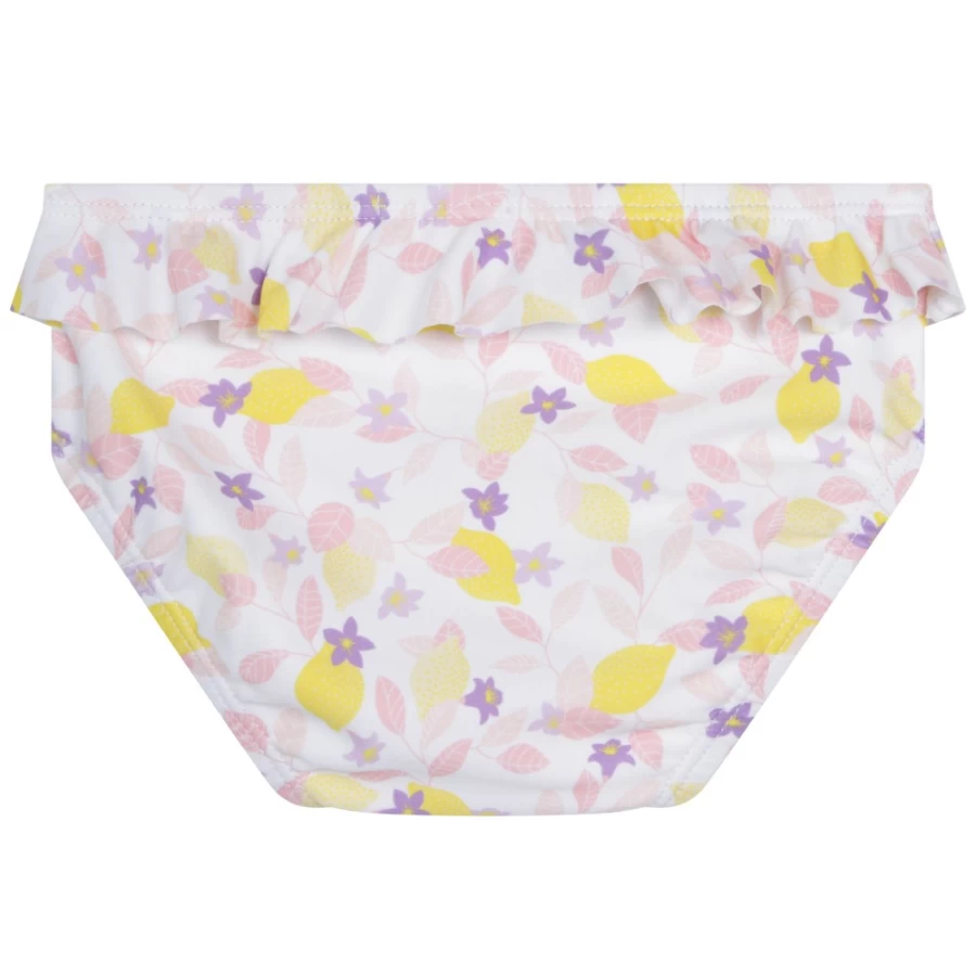 CARREMENT BEAU Girls' White Patterned Swimsuit Bottoms