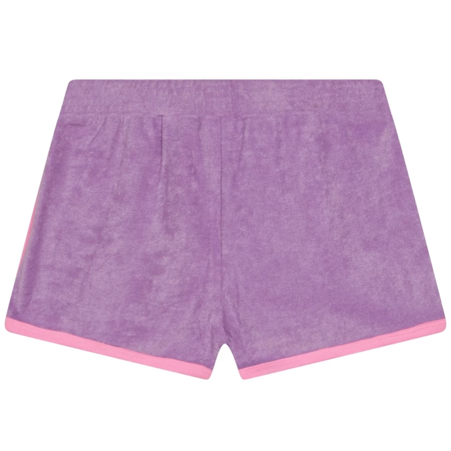 BILLIEBLUSH Girls' Violet Printed Terrycloth Shorts for Comfort & Style