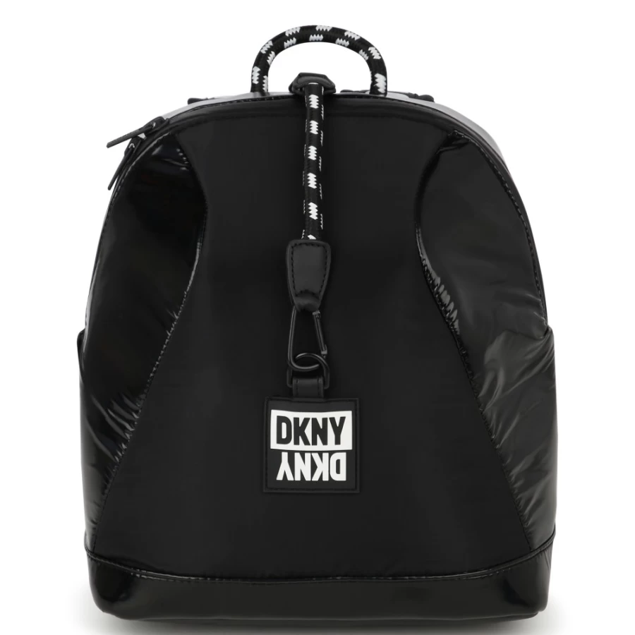DKNY Black Novelty Backpack for Girls - Stylish & Fun School Bag