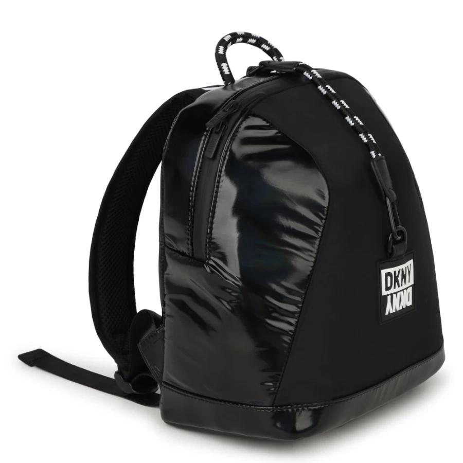 DKNY Black Novelty Backpack for Girls - Stylish & Fun School Bag