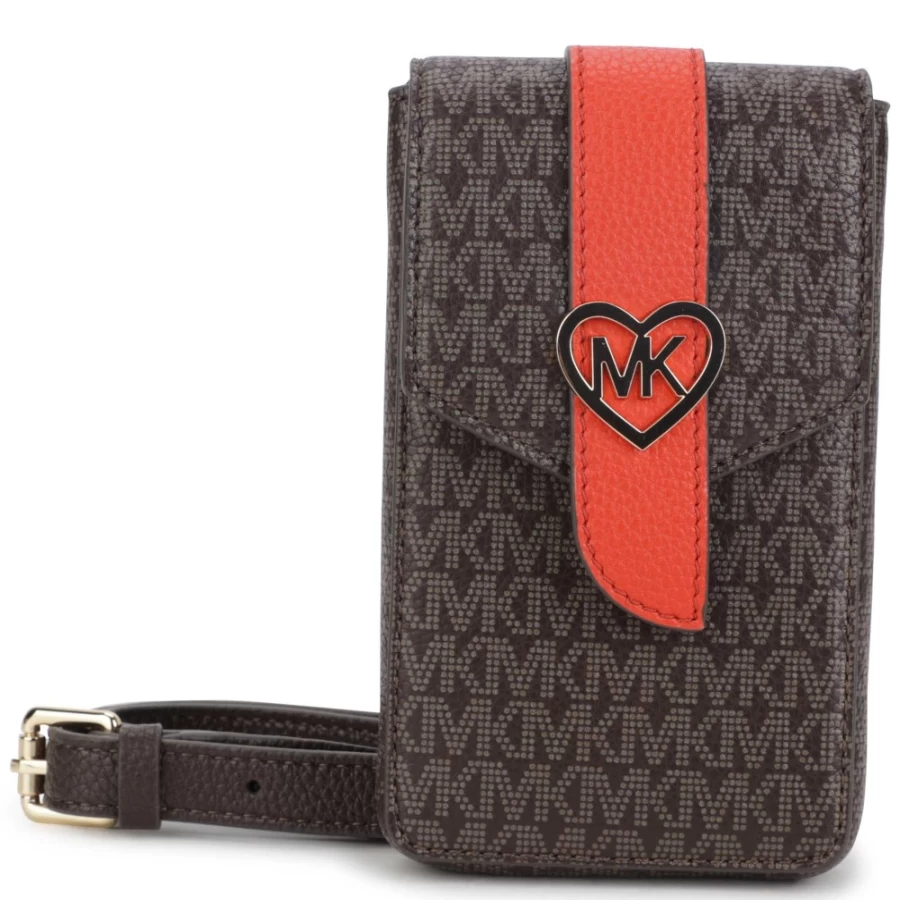 MICHAEL KORS Chocolate Brown Crossbody Phone Bag for Women