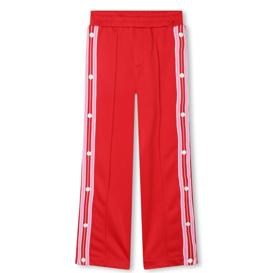 HUGO Bright Red Fleece Jogging Bottoms for Girls - Cozy Winter Running Pants