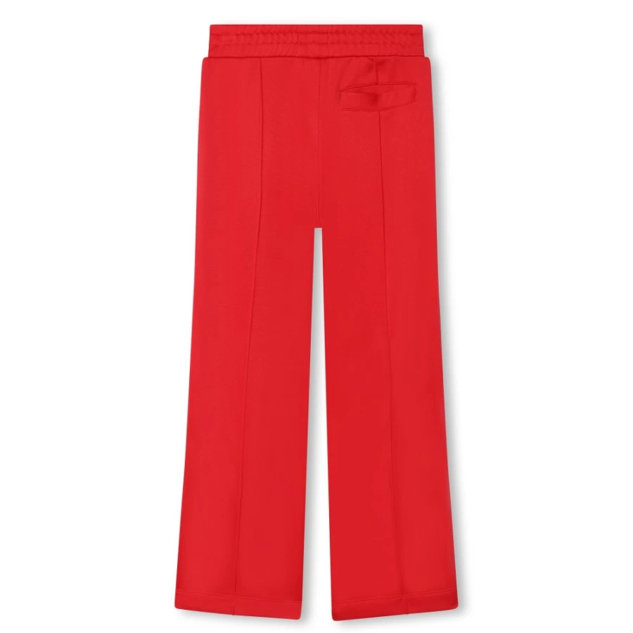 HUGO Bright Red Fleece Jogging Bottoms for Girls - Cozy Winter Running Pants