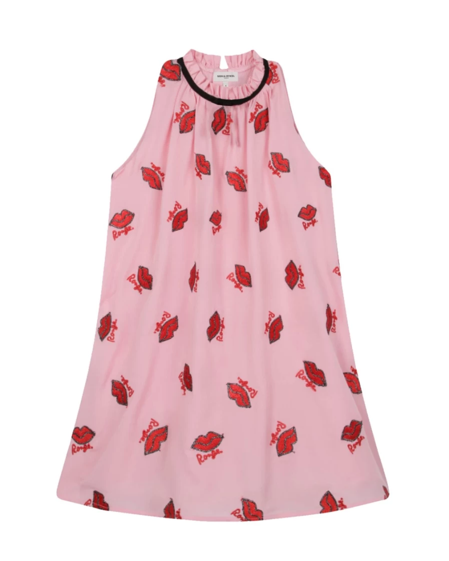 SONIA RYKIEL Girls Pink Washed Pink Long Sleeveless Dress