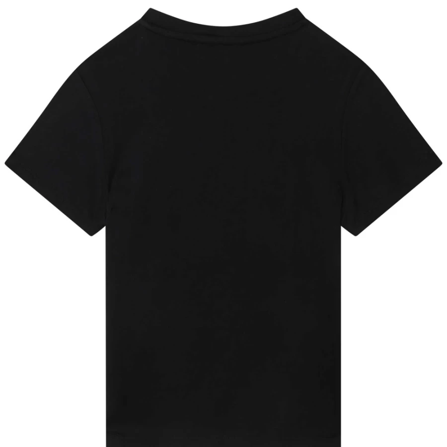 DKNY Girls' Black Short-Sleeved T-Shirt for Casual Wear