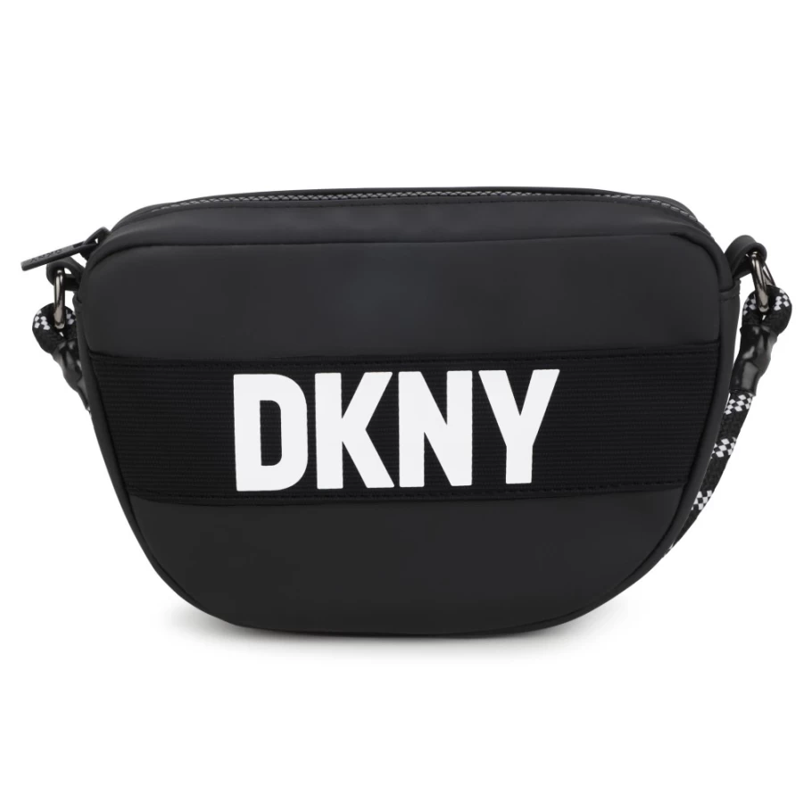 DKNY Black Coated Leather Handbag for Girls - Stylish & Durable Women's Purse