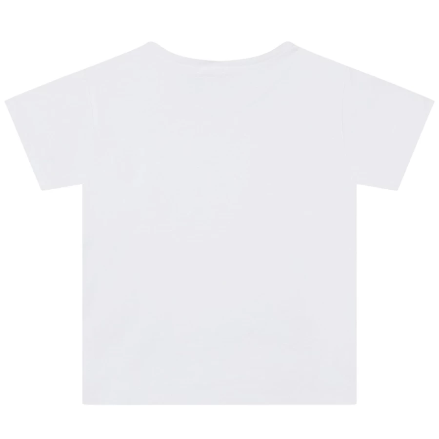 BILLIEBLUSH Girls' White Short-Sleeved T-Shirt for Casual Comfort