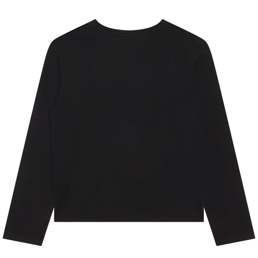 GIVENCHY Black Strass Embellished T-Shirt for Girls