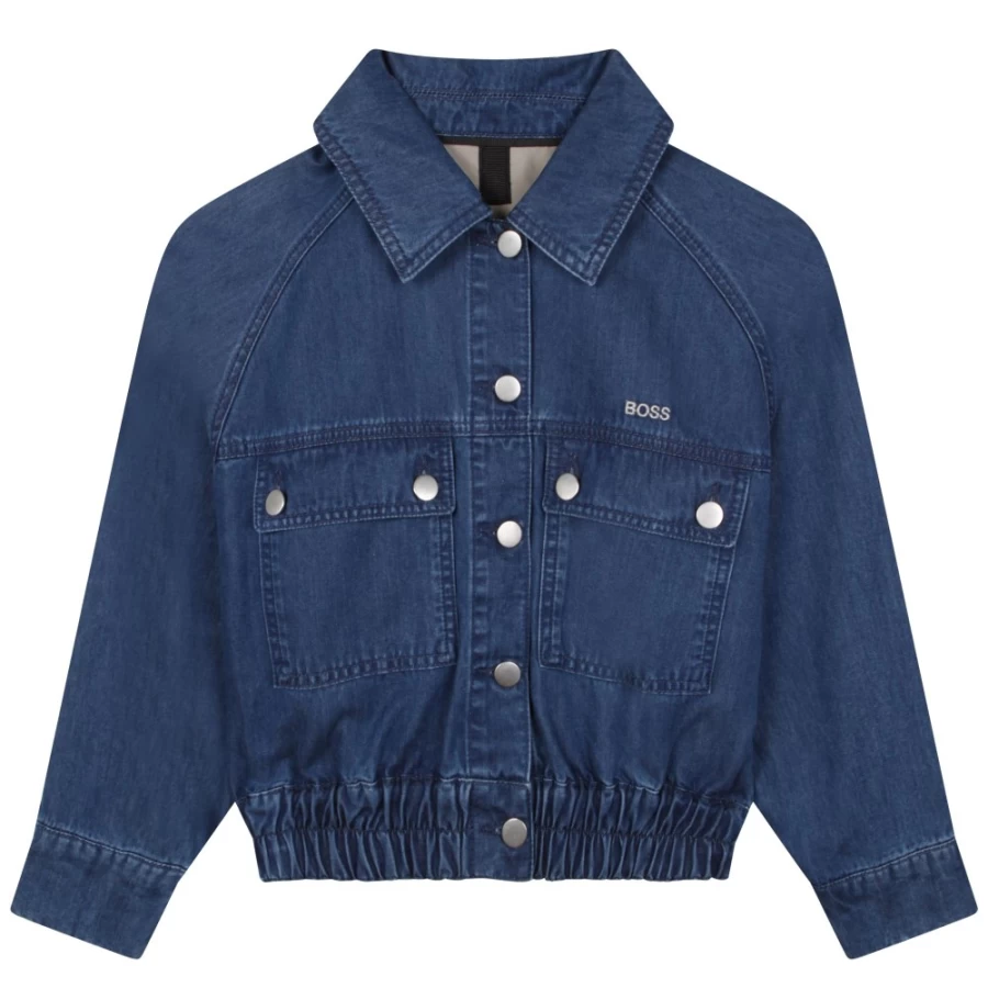 BOSS Girls' Stone Press-Stud Fastening Jacket for Stylish Comfort
