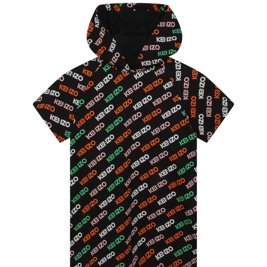 KENZO KIDS Black Dress for Girls - Elegant & Stylish
