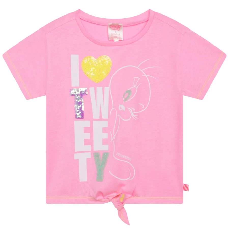 BILLIEBLUSH Pink Short-Sleeved T-Shirt for Girls