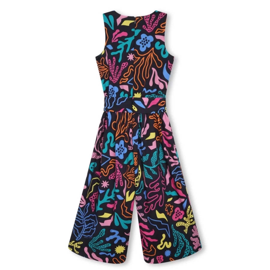 MARC JACOBS Navy Cotton Poplin Jumpsuit for Girls