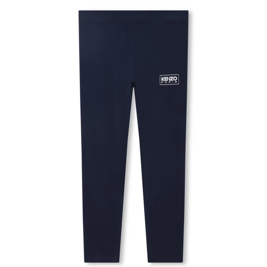KENZO KIDS Girls Navy Stretch Cotton Leggings - Comfortable & Stylish