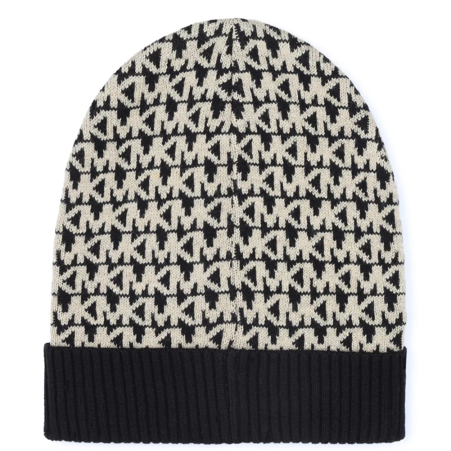 MICHAEL KORS Black Cotton & Wool Jacquard Hat for Girls