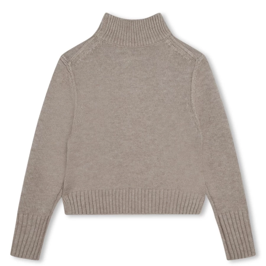 ZADIG & VOLTAIRE Red Funnel-Neck Jumper for Girls - Stylish Knit Sweater