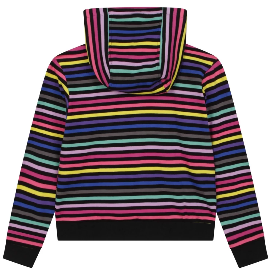 SONIA RYKIEL Girls' Multicoloured Hooded Cardigan Sweater