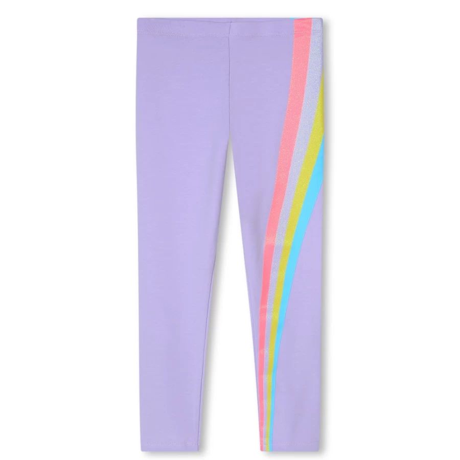 BILLIEBLUSH Girls' Lilac Sparkle-Print Leggings for Kids